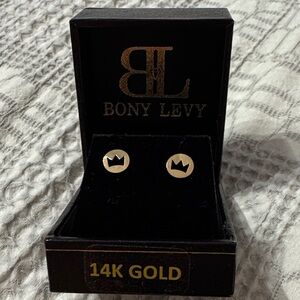 Bony Levy 14K Gold Crown Stud Earrings
